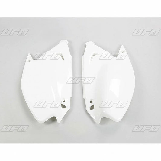 UFO Side number plates white Kawasaki KX125/250