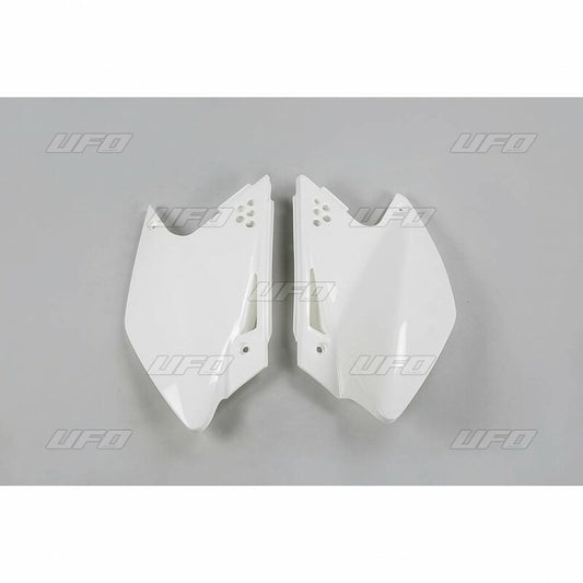 UFO Side number plates white Kawasaki KX250F