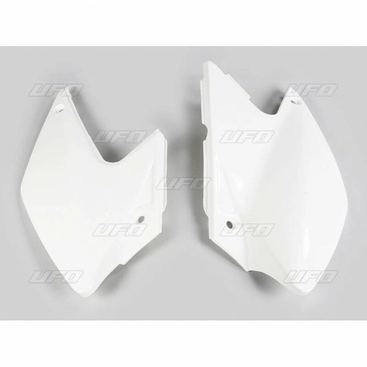 UFO Side number plates white Kawasaki KLX450R