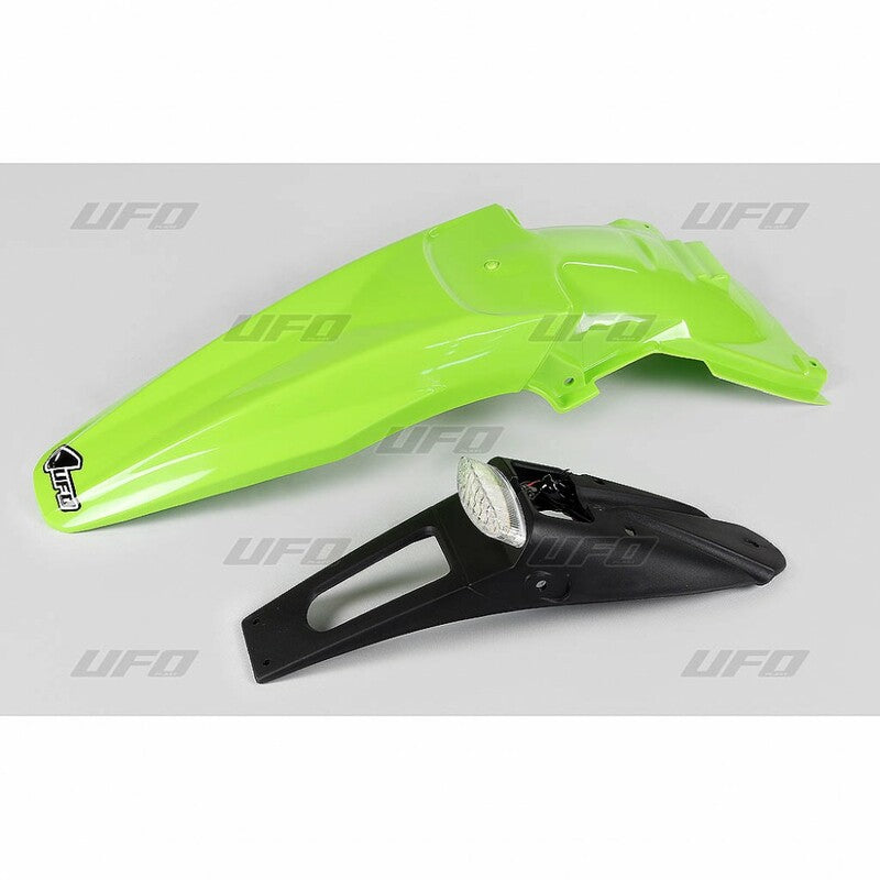 UFO Rear fender + light KX green Kawasaki KLX450R