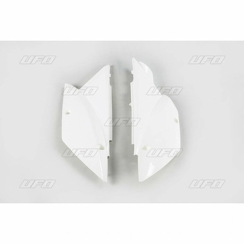 UFO Side number plates white Kawasaki KLX110