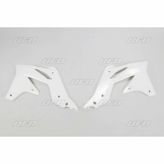 UFO Radiator shrouds white Kawasaki KX250F