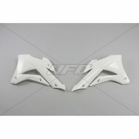 UFO Radiator shrouds white Kawasaki KX85