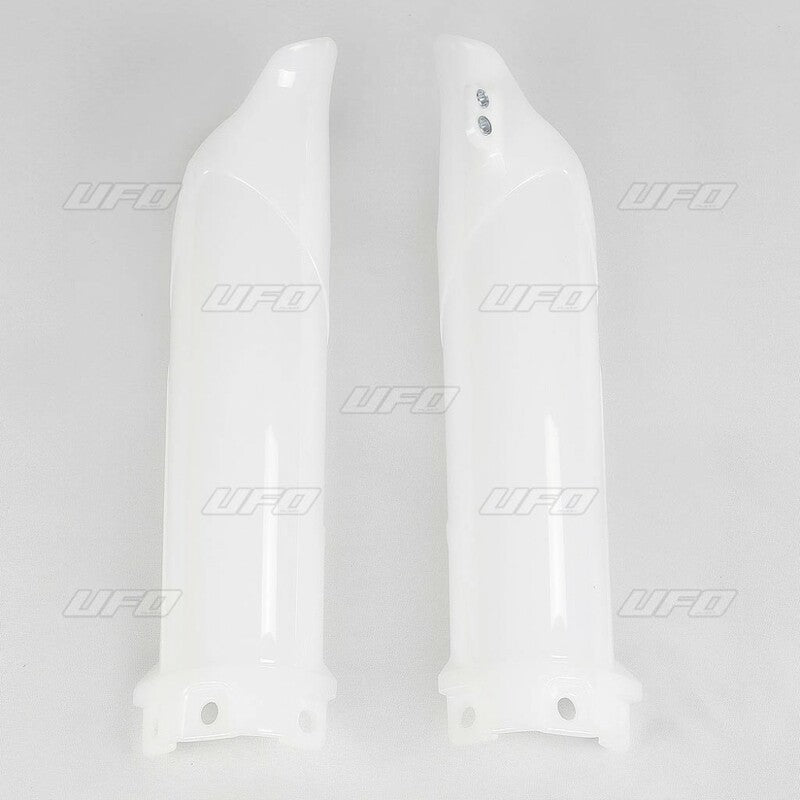 UFO Front fork protectors white Kawasaki KX85