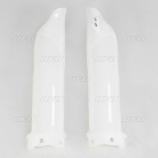 UFO Front fork protectors white Kawasaki KX85