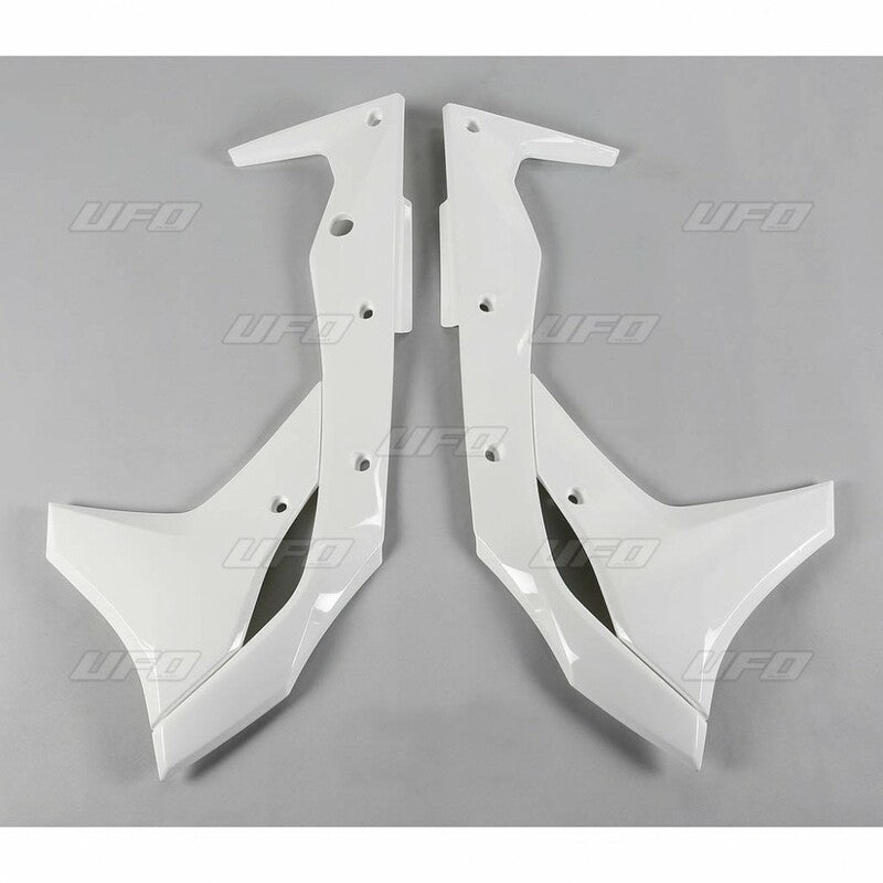 UFO Radiator shrouds white Kawasaki KX250F