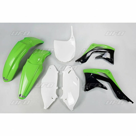 UFO Plastic kit OEM kleur groen/zwart/wit Kawasaki KX450F