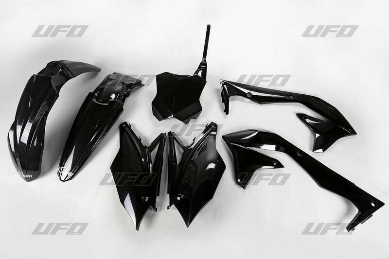 UFO Plastic kit zwart Kawasaki KX450F