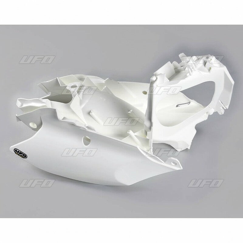 UFO Side number plates &amp; air filter box cover white KTM 