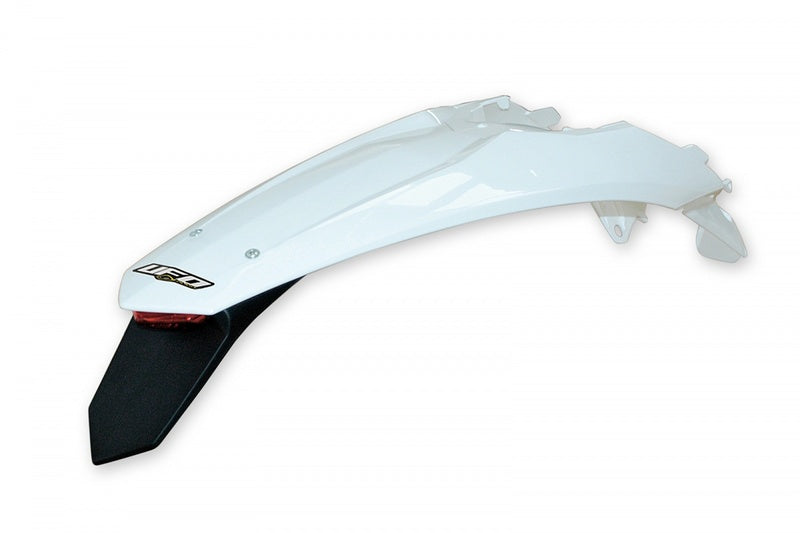 UFO Rear fender + license plate holder + light white KTM