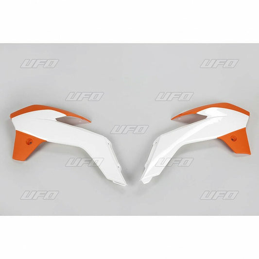 UFO Radiator shrouds OEM color orange/white KTM SX85