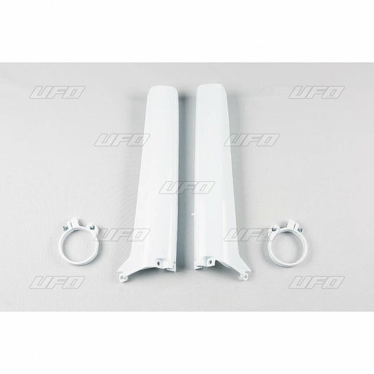 UFO Front fork protectors white Suzuki RM125/250