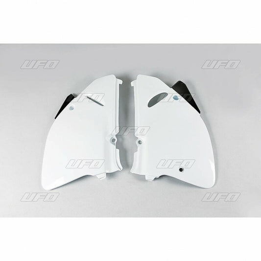 UFO Side number plates white Suzuki RM125/250