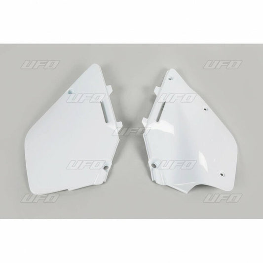 UFO Side number plates white Suzuki RM125/250