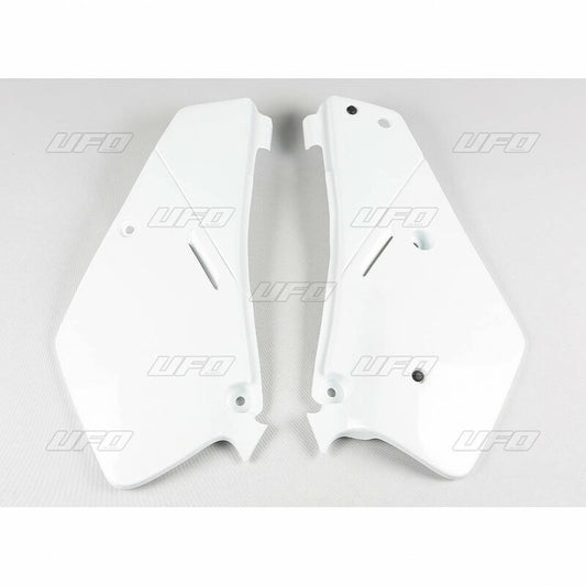 UFO Side number plates white Suzuki RM80