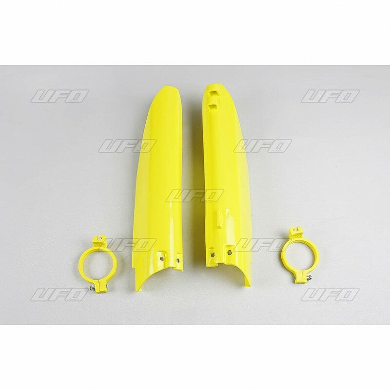 UFO Front fork protectors yellow Suzuki RM125/250