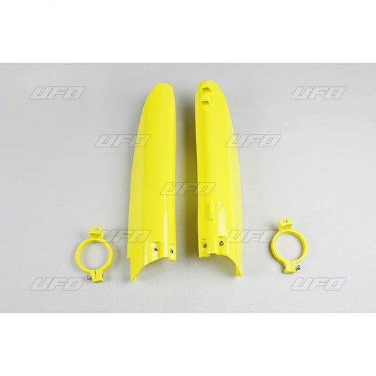 UFO Front fork protectors yellow Suzuki RM125/250