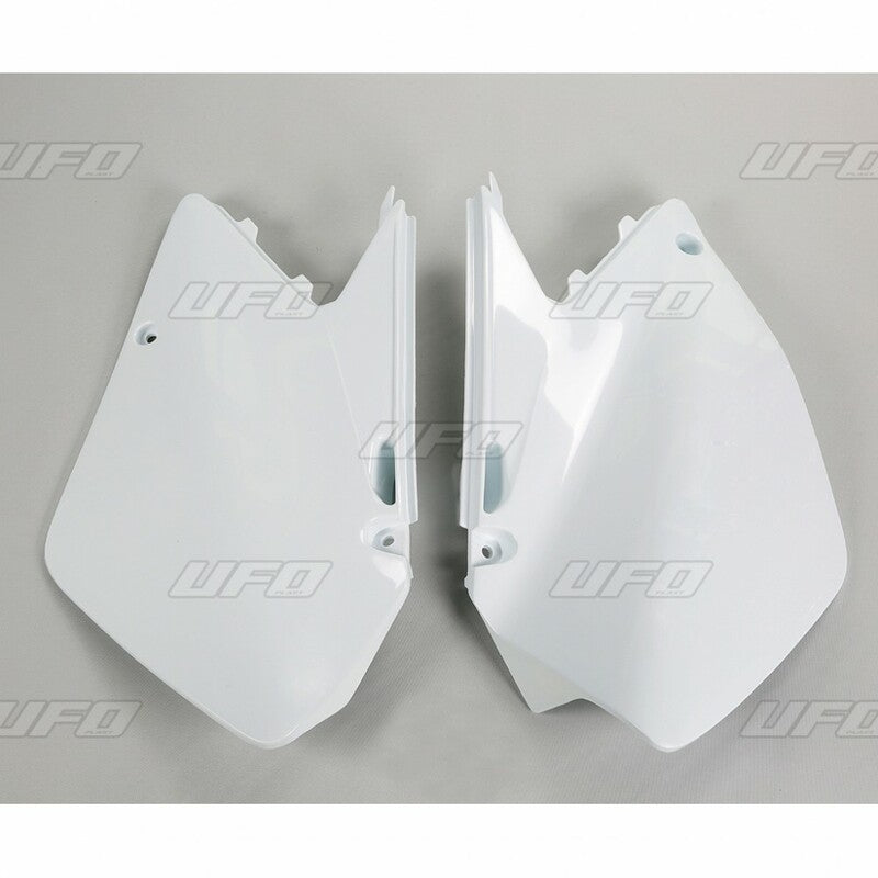 UFO Side number plates white Suzuki RM125/250