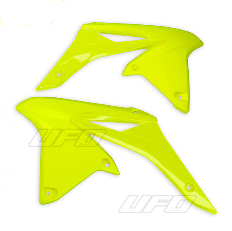 UFO Radiator Covers Neon Yellow Suzuki RM-Z250