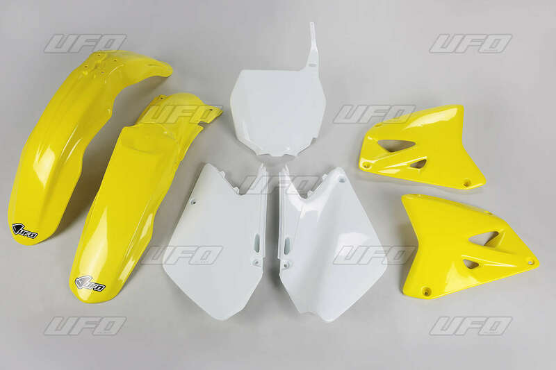 UFO Plastic kit OEM kleur geel/wit Suzuki RM125/250