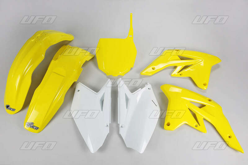 UFO Plastic kit OEM color yellow/white Suzuki RM-Z250