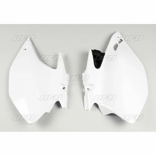 UFO Side number plates white Yamaha WR250F/450F 