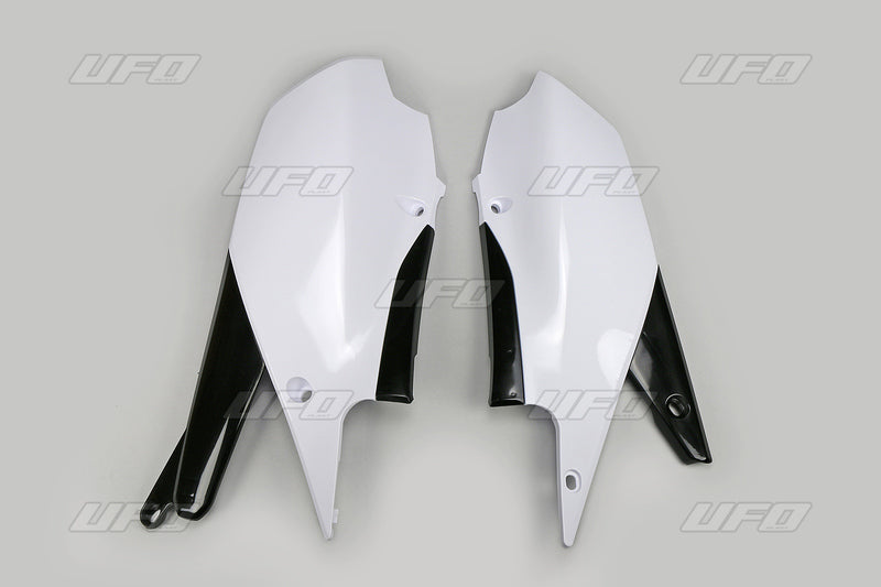 UFO Side number plates white Yamaha YZ450F 