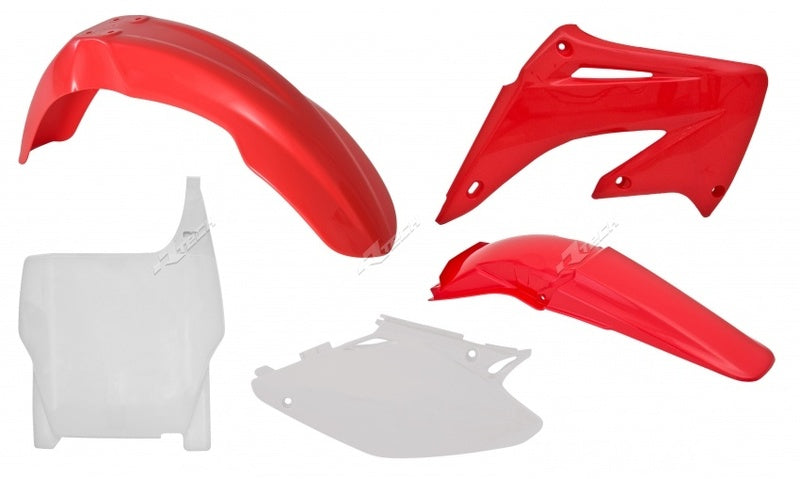 PLASTIC KIT CR125R 04-07 CR250R 04-07 ORIGINELE KLEUR ROOD/WIT