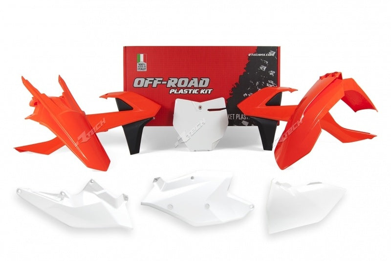 Kit plastic Racetech white/orange KTM SX/SX-F 125 &amp; +