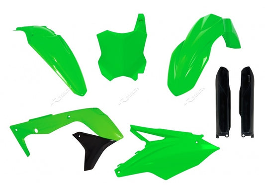 Kit plastics KX450F fluorescent green