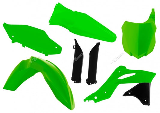 Kit plastics KX250F fluorescent green