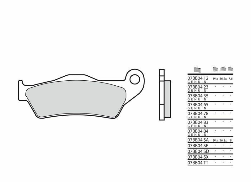 BREMBO brake pads 07BB04CC Carbon Ceramic 