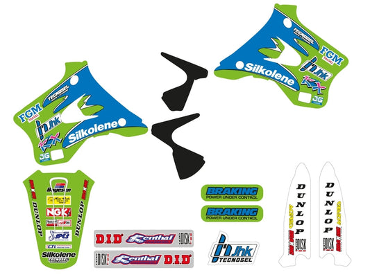 TECNOSEL Stickers Kit Team Kawasaki 1996