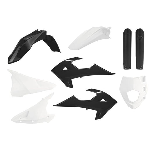 POLISPORT Plastic Kit Black/White Gas Gas 