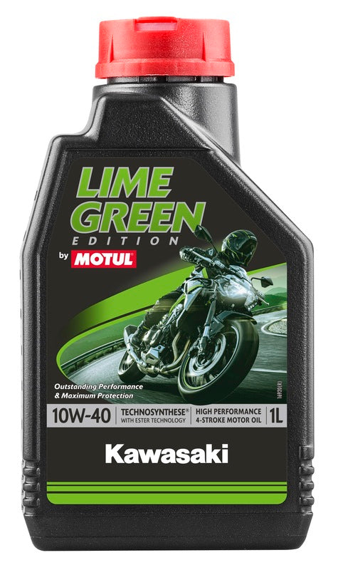 MOTUL Lime Green Kawasaki Motor Oil 4T 10W40 1L