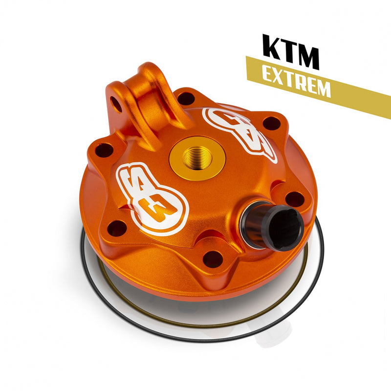 S3 Extreme Enduro Cylinder Head &amp; Insert Kit Low Compression Orange KTM 