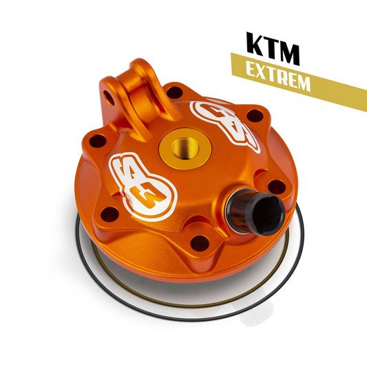 S3 Extreme Enduro Cylinder Head &amp; Insert Kit Low Compression Orange KTM