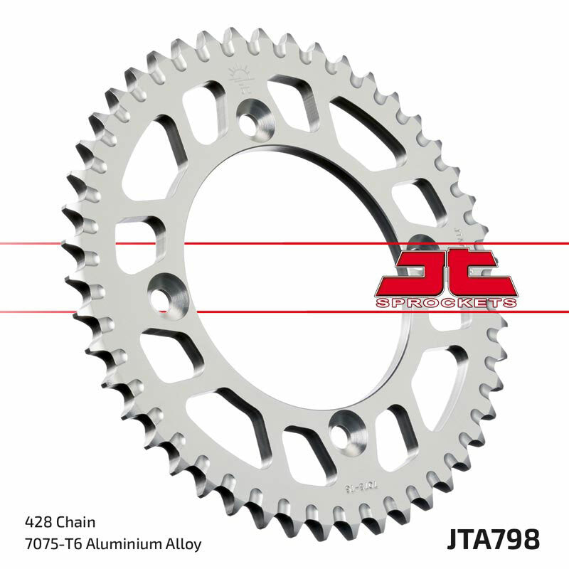 JT SPROCKETS Aluminum Ultra-Light Self-Cleaning Rear Sprocket 798 - 428 