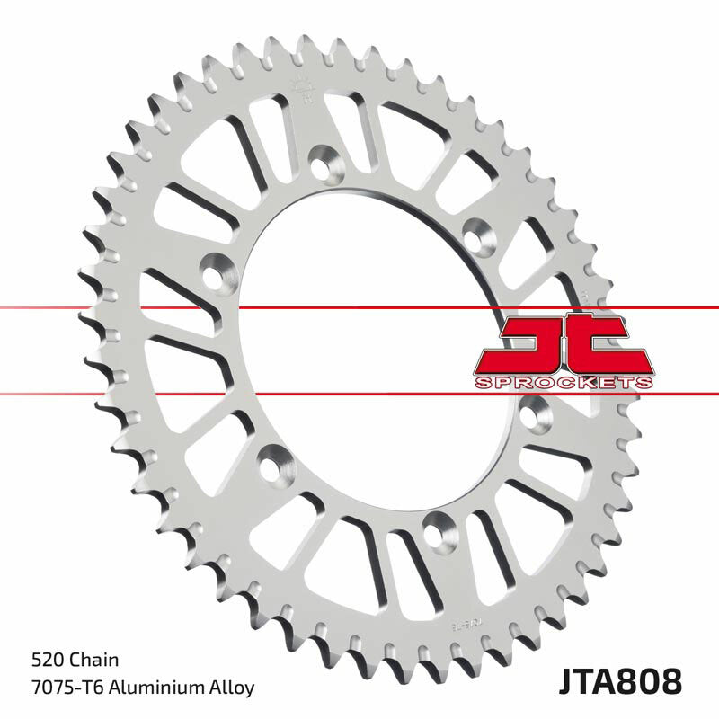 JT SPROCKETS Aluminium Ultra-Light Self-Cleaning Rear Sprocket 808 - 520