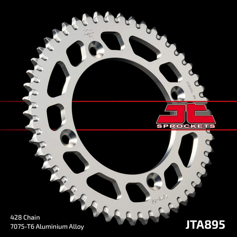 JT SPROCKETS Aluminum Ultra-Light Self-Cleaning Rear Sprocket 895 - 428 