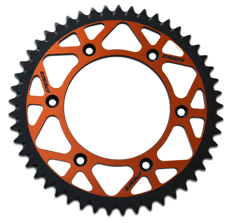 PBR Twin Color Aluminum ultra-light self-cleaning anodized rear sprocket 4649 - 520 