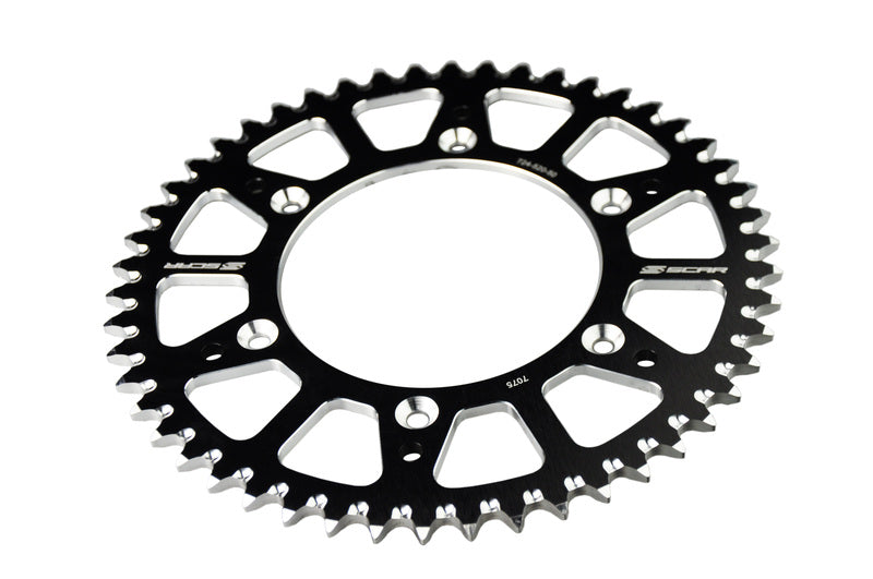 SCAR Rear Sprocket 49 Teeth Alu Ultralight Self-Cleaning 520 Type SRS330 Black 