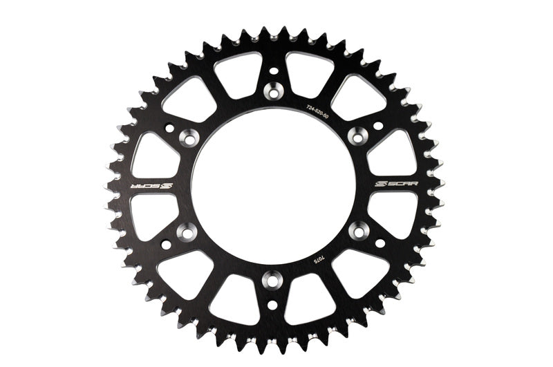 SCAR Rear Sprocket 48 Teeth Alu Ultralight Self-Cleaning 520 Type SRS430 Black 