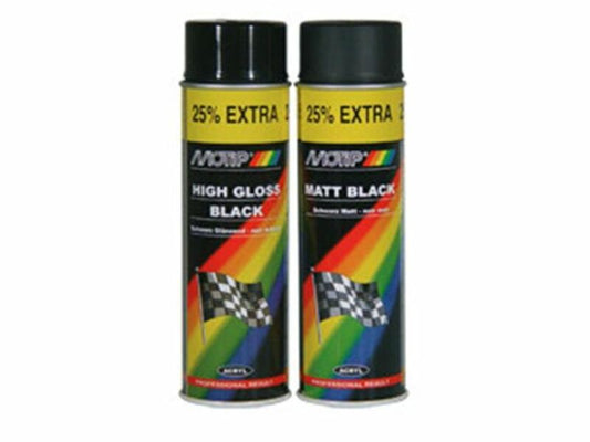 MOTIP Black High Gloss Basic Paint - spuitbus 500 ml