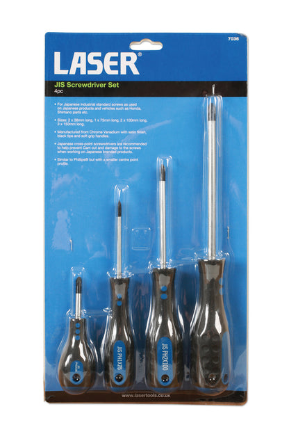 LASER TOOLS JIS Screwdrivers Set - 4 pieces