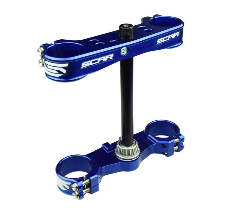 SCAR Triple Clamp Offset 16mm Blue 