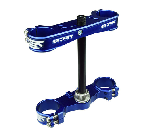 SCAR Triple Clamp Offset 16mm Blue