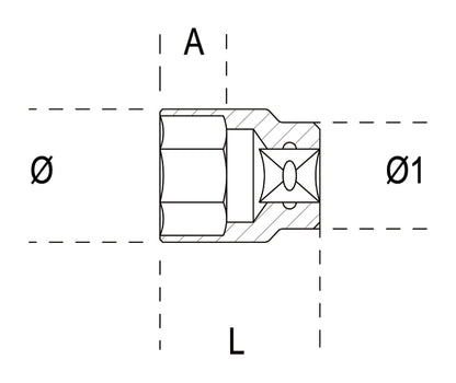 BETA 6 points 3/4" Socket - 36mm