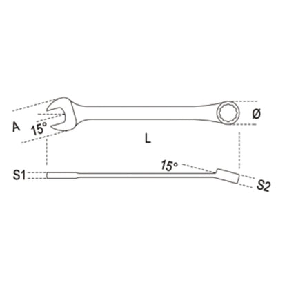 BETA Reversible Ratchet Combination Wrenches - 13mm