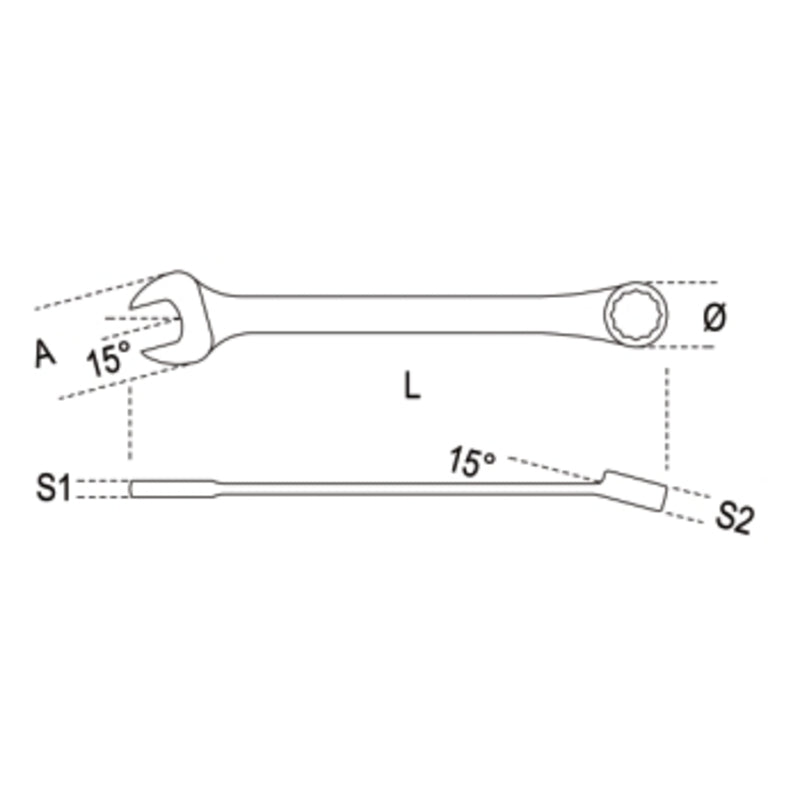 BETA Reversible Ratchet Combination Wrenches - 14mm